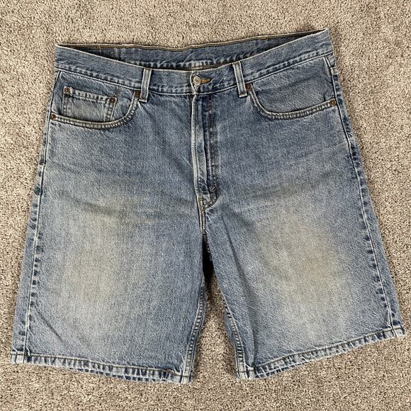 Levis 550 Shorts Men’s 38 Blue Denim Jorts 10” Relaxed Fit Baggy Skater Y2K - Picture 1 of 13